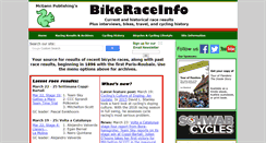 Desktop Screenshot of bikeraceinfo.com
